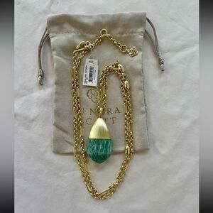 Kendra Scott Freida Long Necklace in Teal Amazonite